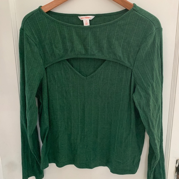 NEW NEVER WORN Joe Fresh Women+ Cutout Long Sleeve shirt - Picture 2 of 7